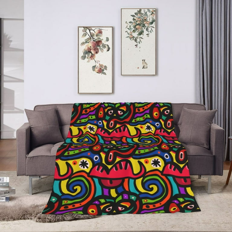 Colourful bed throw hot sale