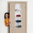 thumbnail image 6 of 4 Shelf Clear Over The Door Organizer with Clear Plastic Pockets for Kitchen&Bedroom, 6 of 6
