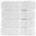 Qute Home White Bath Towels Set of 4 Bosporus Collection Bath