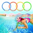 thumbnail image 2 of 4x piscina para niños, lanzamiento de hundimiento, entrenamiento, anillos de buceo para niños, juguetes de agua Tmvgtek Deportes acuáticos, 2 of 9