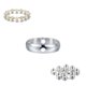thumbnail image 2 of FELTECHELECTR 20 piezas de pendientes, anillos circulares de doble agujero, accesorio para pulsera, anillos circulares de metal (plata, diámetro exterior: 10 mm, diámetro interior: 8 mm), 2 of 6