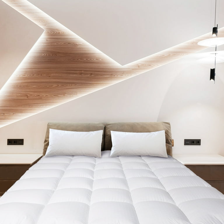 JUSTLET Extra Thick Queen Mattress Topper, Cooling Mattress Pad