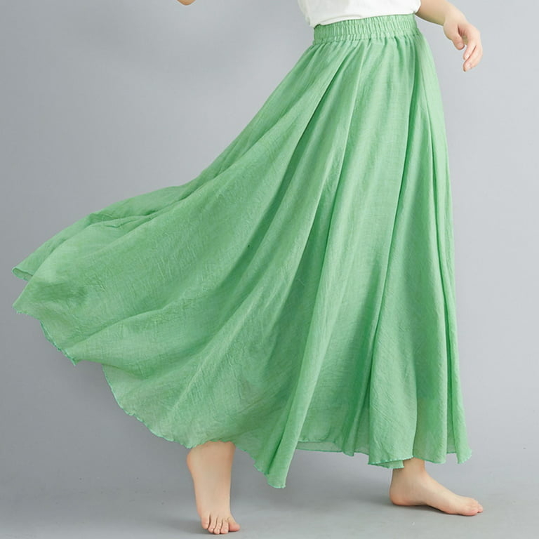 NEW Torrid Women's Green Maxi Super Soft Knit Smocked Waist Skirt Size 2