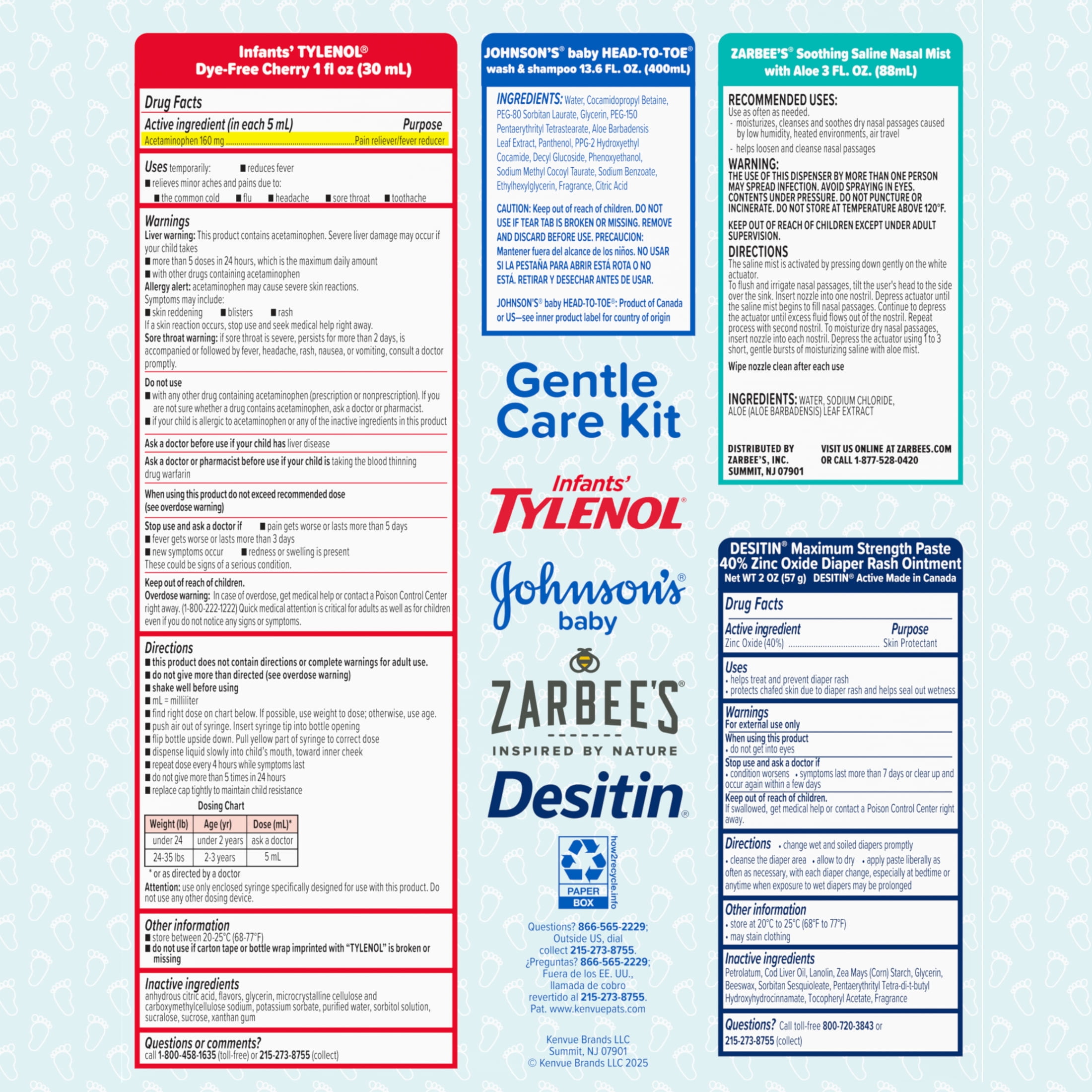 Johnson's Baby Gentle Care Kit, Newborn Essentials