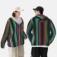 thumbnail image 4 of Gaeub Colorful Stripes Men's and Women's UPF 50+ Long-Sleeved Sun Protection Clothing, Fishing Shirt Long Sleeve Zip-X-Large, 4 of 7
