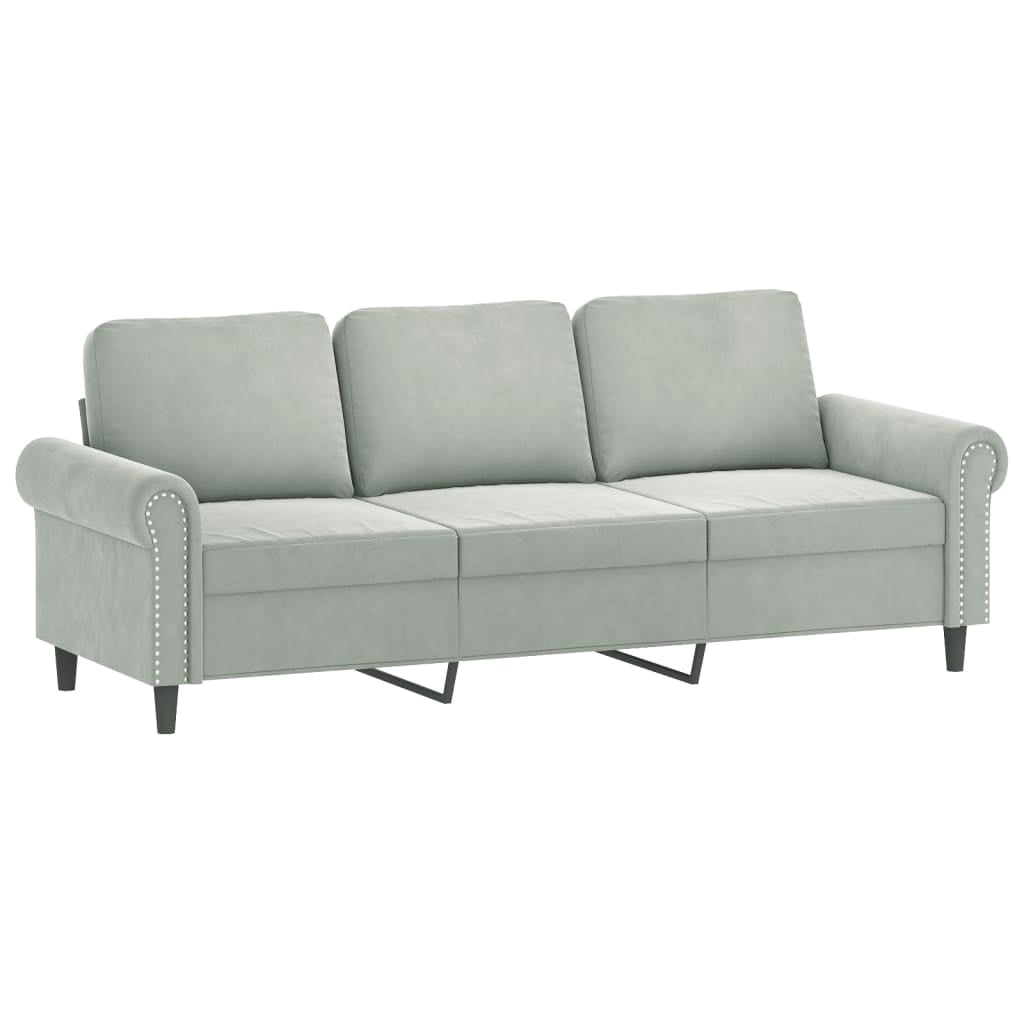 vidaXL 2-Seater Sofa with Throw Pillows Accent Loveseat for Living Room Velvet