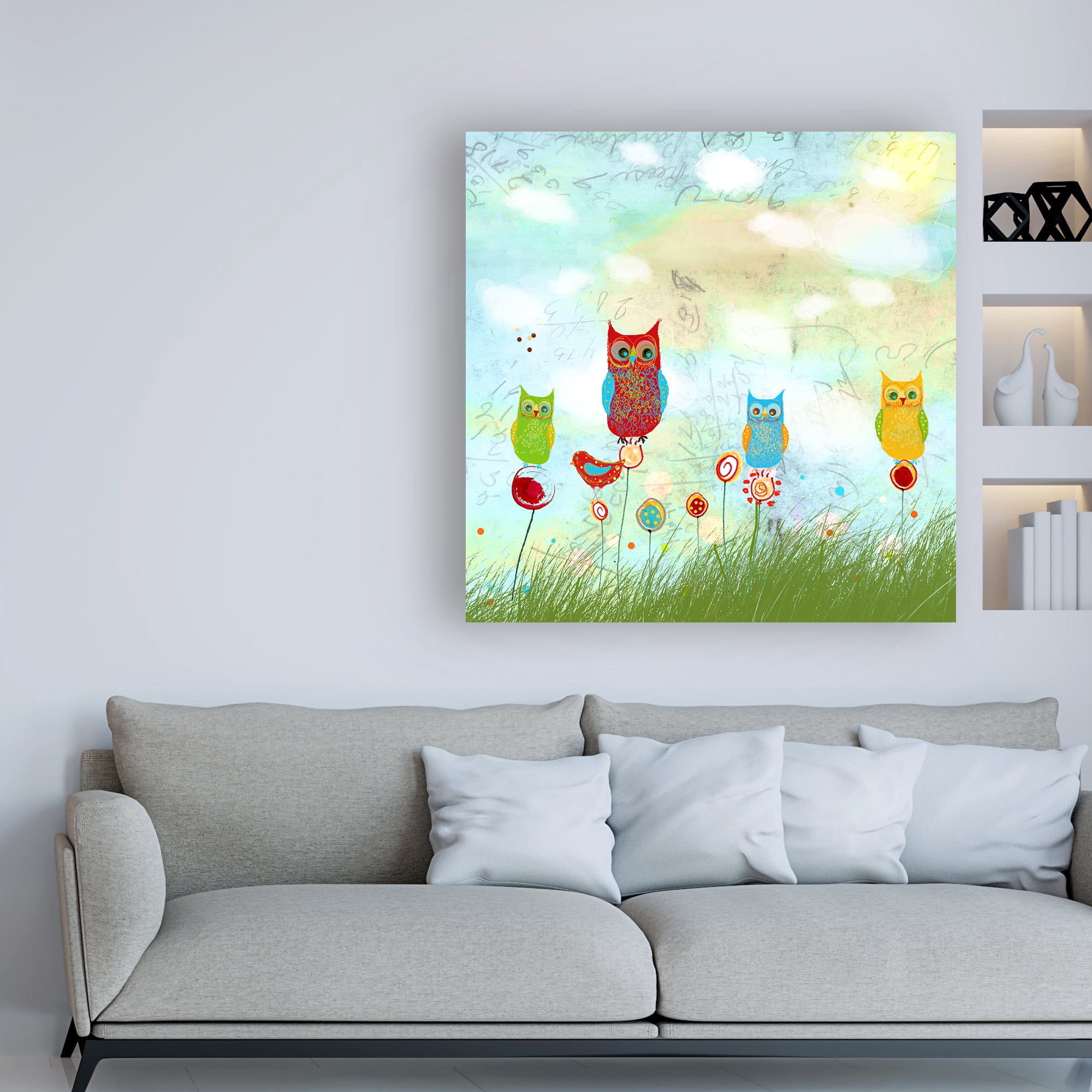 Trademark Fine Art 'Owl Land' Canvas Art by Ingrid Blixt