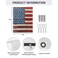 thumbnail image 2 of 4th of July RV Awning Sun Shade Screen 9'X7' American Flag Mesh Sunscreen Vintage Wood Grain Awning Shade Screen with Zipper UV Blocker Completed Kits Outdoor Canopy for RV Motorhome Camper Travel, 2 of 7