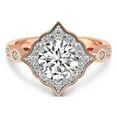 thumbnail image 3 of 2 Carat IGI Certified Round Shape Lab Grown Diamond Engagement Ring | 14K Rose Gold | Melody Vintage Halo Lab Diamond Ring | FG-VS1-VS2 Quality Friendly Diamonds, 3 of 5