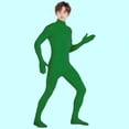 thumbnail image 2 of Mercatoo Kids Full Body Unitard 𝗢ne-Piece Long Sleeve Footed Jumpsuit Turtleneck Stretchy Leotard Gymnastics Catsuit, 2 of 6