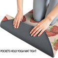thumbnail image 3 of Red Strawberry Plants Fruit Beige Pattern Hot Yoga Mat Towel Non Slip for Hot Yoga - Quick-Drying Yoga Mat Cover with 4 Corner Pockets with Travel Bag - Hot Yoga Towel Non Slip 74"x26", 3 of 6