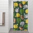 thumbnail image 2 of Green Football Helmets and Balls Pattern Shower Curtain 36"x72" ,Bathroom Decorative Shower Curtains Set with 12 Hooks,Modern Waterproof Washable Shower Curtain, 2 of 6