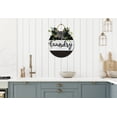 thumbnail image 4 of Laundry Sign Front Door Porch Decorations, Round Rustic Wood Hanging Sign for Farmhouse Porch Outdoor Home Holiday Front Door Sign Decor, 4 of 10