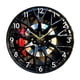thumbnail image 1 of Reloj de pared con forma de rueda de coche, reloj colgante moderno, sin tictac, adorno decorativo de acrílico. 20 cm, 1 of 9