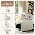 thumbnail image 3 of Swivel Rocking Recliner Chair for Small Space, Manual Swivel Glider Recliner for Nursery,RV,Rocking Recliner with Footrest and Side Pocket,Breathable Leather, 3 of 6