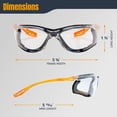 thumbnail image 7 of POWERTEC Safety Glasses ANSI Z87.1-2020, Clear Wraparound Protective Eyewear with Removable Foam Gasket, UV Protection for Construction, Woodworking & Jobsite Use (72317), 7 of 7
