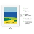 thumbnail image 2 of Denmark - Danish Landscape - Vintage Travel Poster by Ole Kortzau c.1976 - Fine Art Rolled Canvas Print 11in x 14in, 2 of 4