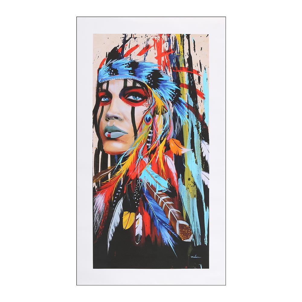 MODERN ABSTRACT WALL DECOR ART PAINTING ON CANVAS "no frame" Indian Woman M 