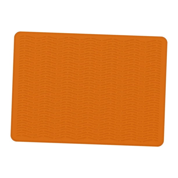 Tapete de silicona para estufa, multiusos, para cocina Grano de onda naranja