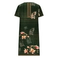 thumbnail image 4 of Dianli Sun Dresses Women Summer Casual Short Sleeve Tunic Shirt Midi Sundresses for Women Daisy Print Plus Size Dress for Women Round Neck Graduation Dress, 4 of 5