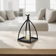 thumbnail image 3 of Veldra Curved Mini Table Lantern & Bird Accent - Black, 3 of 8