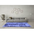 thumbnail image 3 of Ahgly Company Machine Washable Indoor Rectangle Oriental Blue Modern Area Rugs, 5' x 7', 3 of 4