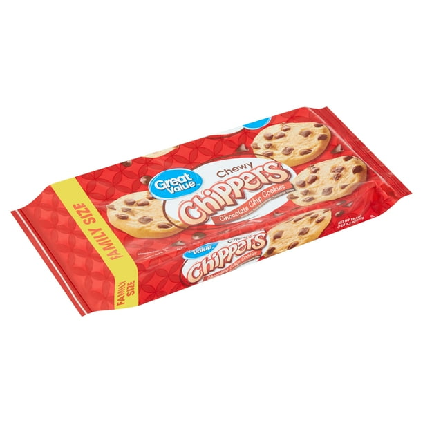 Great Value Chewy Chocolate Chip Cookies Family Size, 19.5 Oz