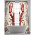 thumbnail image 5 of Marine Life Sheer Curtains 96 Inch Long 2 Panels, Shell Red Lobster Coral Light Filtering Rod Pocket Semi Sheer Curtains, Sheer Voile Drapes for Living Room Bedroom, 52"x96", 5 of 5