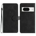thumbnail image 1 of SaniMore Case for Google Pixel 8 6.3" 2023, [Card Slots + Cash Pocket + Removeable Wrist Strap] PU Leather Embossed Flower Flip Kickstand 360° All-around Protective Wallet Shell, Black, 1 of 9