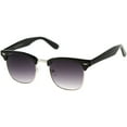 thumbnail image 2 of zerouv - premium half frame horn rimmed sunglasses with metal rivets - 50mm, 2 of 4