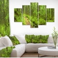 thumbnail image 1 of Sentier Forestier Luxuriant Rivière Columbia - Impression d'Art Mural sur Toile Forestière, 1 of 3