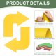 thumbnail image 3 of Marcador de Puntos de Flecha Uxcell, Colorido Antideslizante 10x10" & 12 Pcs & Amarillo - Para Entrenamiento y Ejercicios, 3 of 6
