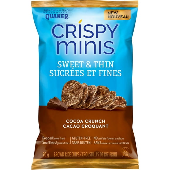Quaker Crispy Minis Sweet & Thin Cocoa Crunch Flavour, 90g