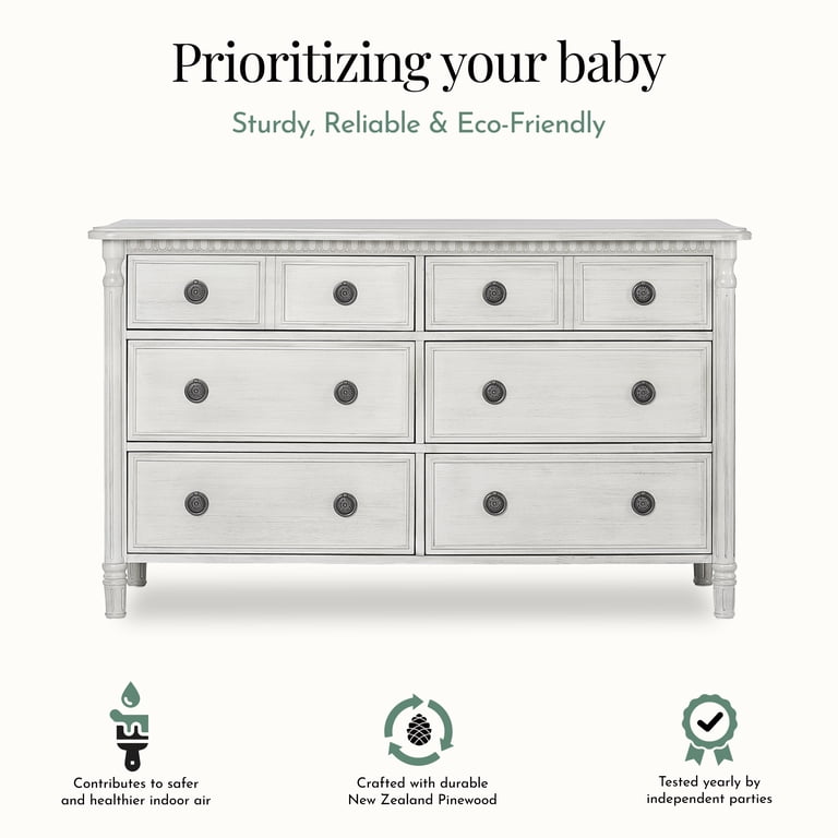 Evolur Julienne 6 Double Dresser, Antique Grey Mist