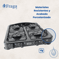 thumbnail image 3 of FRAGA Parrilla de Mesa Fraga P707, 4 Quemadores, Porcelanizada, Encendido Manual, Hecho en México., 3 of 4