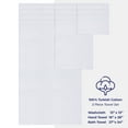 thumbnail image 4 of American Soft Linen Luxury 3 Piece Towel Set, 100% Cotton Turkish Towels for Bathroom, White, 4 of 6