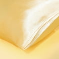 thumbnail image 4 of PiccoCasa Satin Sheet Set 4 Pcs Polyester Silky and Soft Sheets Gold King, 4 of 7