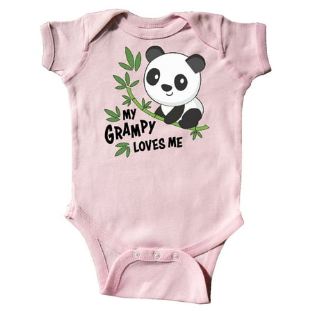 

Inktastic My Grampy Loves Me- cute panda Gift Baby Boy or Baby Girl Bodysuit