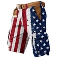 thumbnail image 3 of Cargo Shorts for Men Tactical 250 Anniversary USA Shorts American Flag Men Patriotic Straight 4th of July Patriotic Short for Summer Outings 2026 White L, 3 of 5