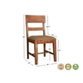 thumbnail image 2 of Taran Designs Harper Upholstered Solid Wood Dining Chairs (Set of 2) in Brown, 2 of 7