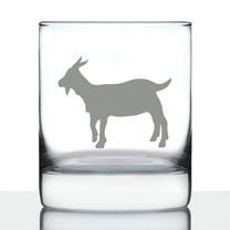 Bevvee Whiskey Rocks Glass 10.25 oz Goat Silhouette Gifts for Whiskey Enthusiasts Glassware & Drinkware