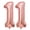 Rose Gold 11, variant on NCQ 40 Inch Rose Gold 15 Number Balloons Giant 15 or 51 Balloons Rose Gold Birthday 15 Balloons 15th Birthday Anniversary Party Decorations Supplies