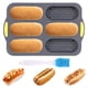 thumbnail image 1 of Molde de Silicona, Molde para Panecillos de Hot Dog con Pincel de Aceite, Molde Antiadherente para Hornear Pan Francés con 6 Canales, Molde para Pan Francés para Hot Dog, 1 of 5