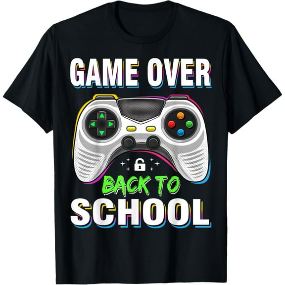 Playful Comfort Tee - Game Over Back To School Shirt Funny Kids First Day School T-Shirt