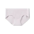 thumbnail image 3 of CUZIBR Women'S Seamless Underwear No Show Solid Color Midi-Waist Stretch Underwears Summer Stylish Bikini Ice Silk Hipster Soft Comfy Full Coverage Briefs Dailywear,Light Purple,XXL, 3 of 3