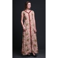 thumbnail image 3 of Bimba Floral Women Long Floral Party V NeckÂ&nbsp;DressÂ&nbsp;Front Slit Sleeveless Maxi Gown-X-Small, 3 of 5