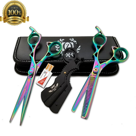 TIJERAS RAPADA Barber Shears Cut Haircut Shears Rainbow Custom 6 inch Shears