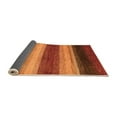 thumbnail image 2 of Ahgly Company Indoor Round Abstract Orange Modern Area Rugs, 4' Round, 2 of 4