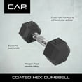 thumbnail image 7 of CAP Barbell, 70lb Coated Hex Dumbbell, Single, 7 of 7