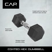 (2 pack) CAP Barbell, 70lb Coated Hex Dumbbell, Single